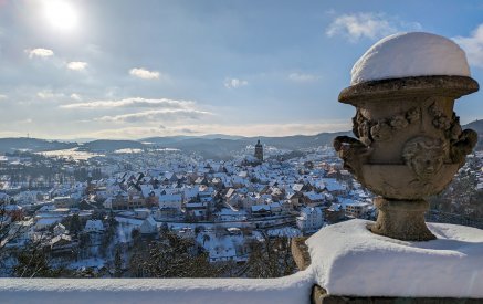 Blick auf Bad Wildungen im Winter