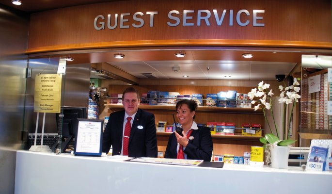 Rezeption auf der Stena Line Fähre © Stena Line